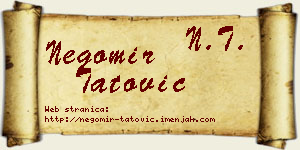 Negomir Tatović vizit kartica